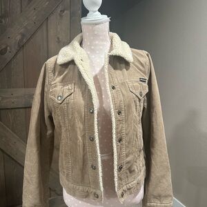 Vintage Aeropostale Tan Sherpa Jean Jacket